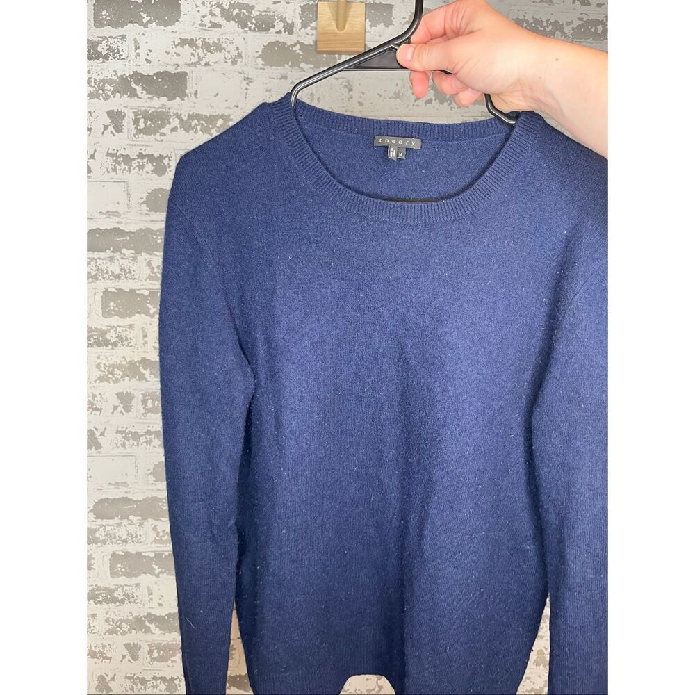 Theory | women navy blue 100% cashmere crewneck sweater